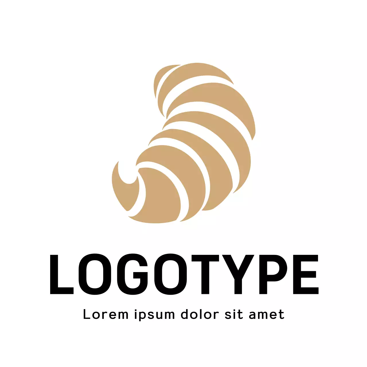 Beige Minimalist Bakery Logo