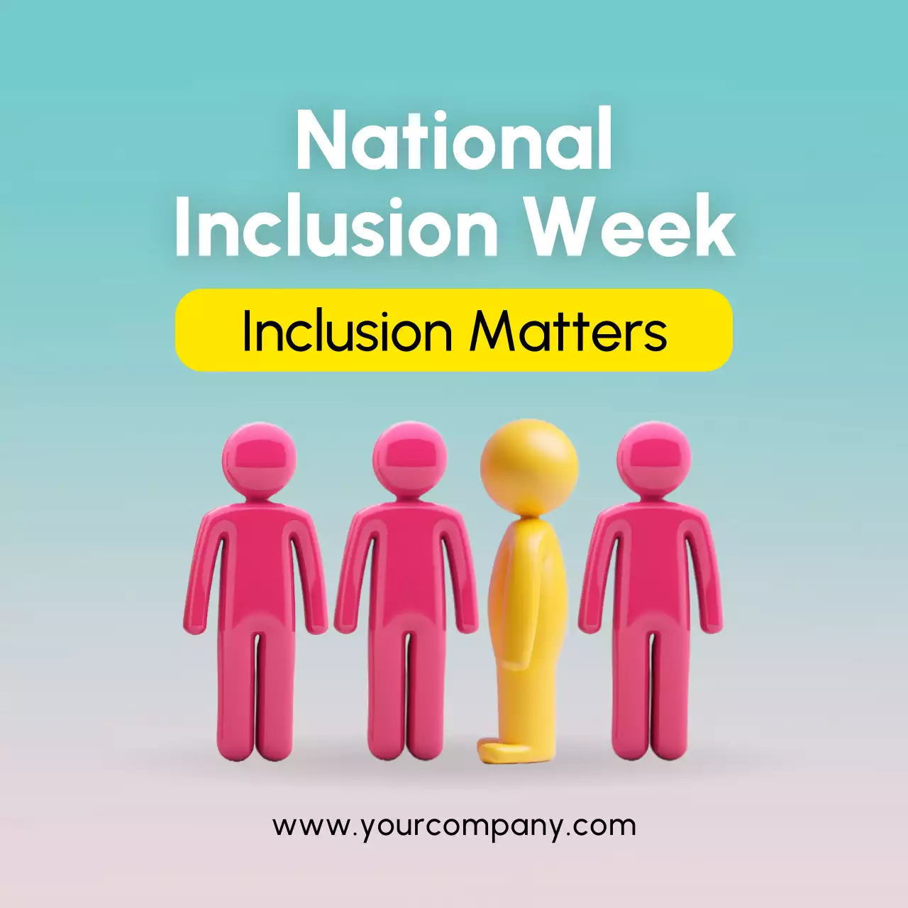 Pink Modern Inclusion Announcement Social Media Post