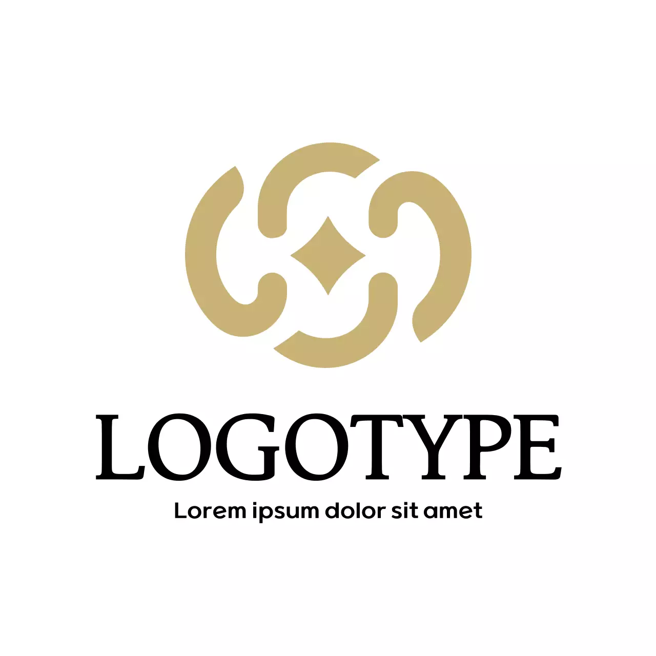 Beige Minimal Design Logo