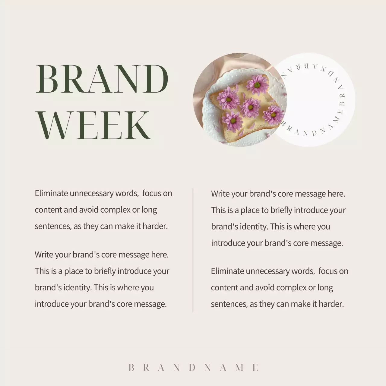 Beige Minimal Brand Promotion Instagram Carousel