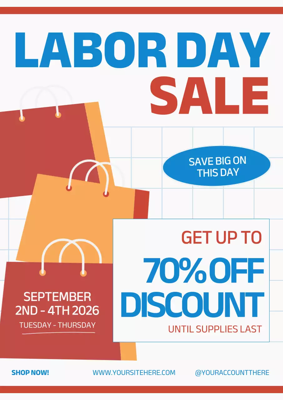 Red Modern Sale Promotion Poster