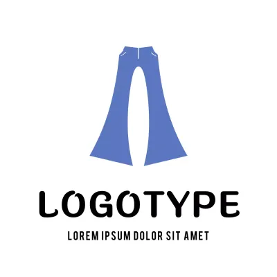 Blue Retro Fashion Logo