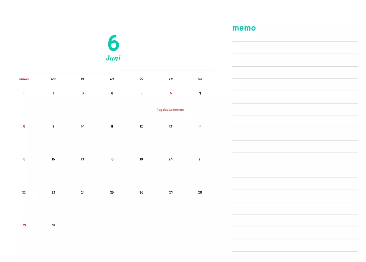 Neujahrskalender mit niedlichen Illustrationen