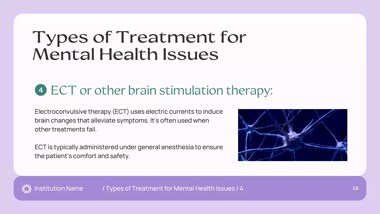 Purple Simple Mental Health Guide Presentation
