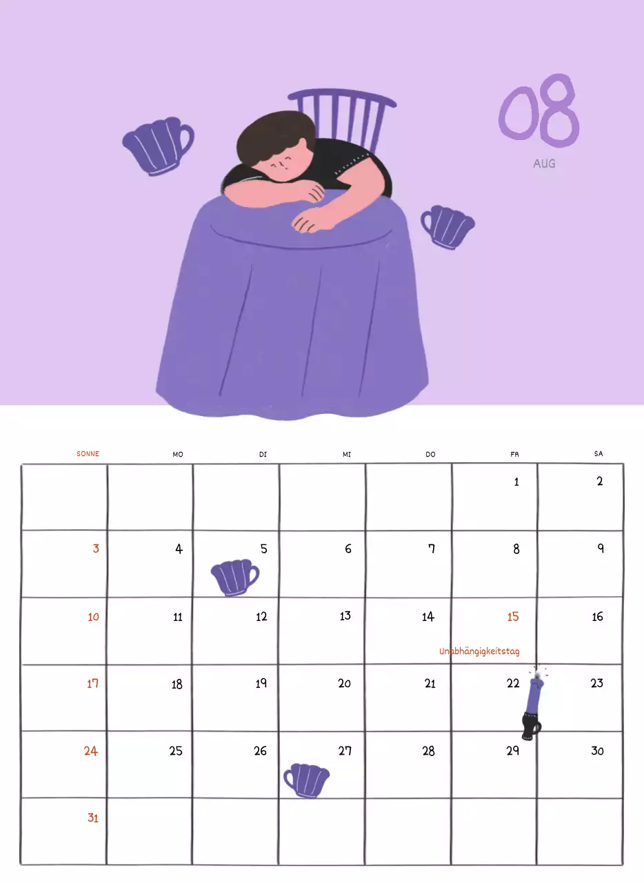 Ein buntes und niedliches Illustrationskonzept für den Alltag