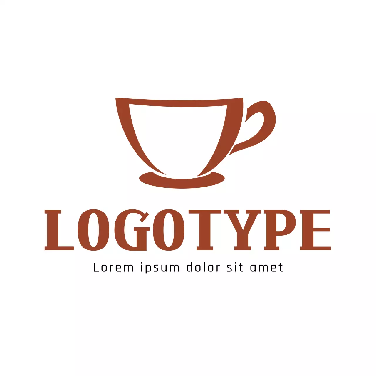 Brown Minimal Coffee Logo