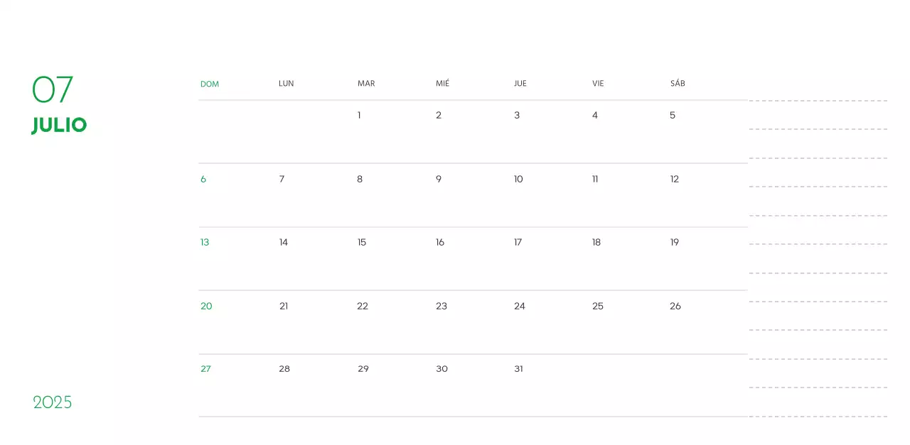 Un calendario con una foto de un cachorro y un bonito mensaje en color verde