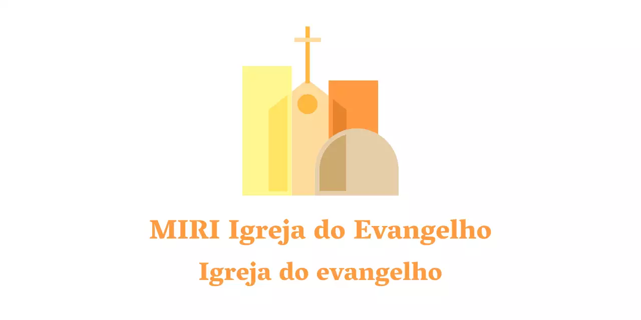 Logótipo promocional de igreja emocional em cores quentes