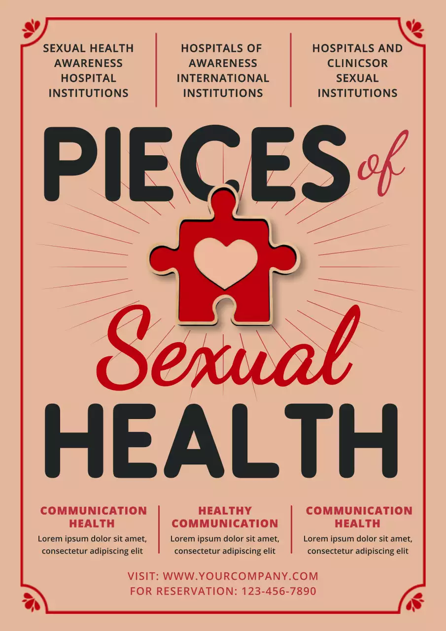 Red Classic Health Promotion Poster