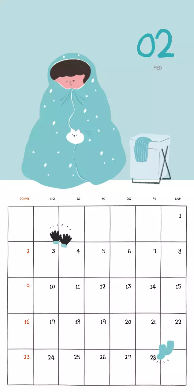 Ein buntes und niedliches Illustrationskonzept für den Alltag