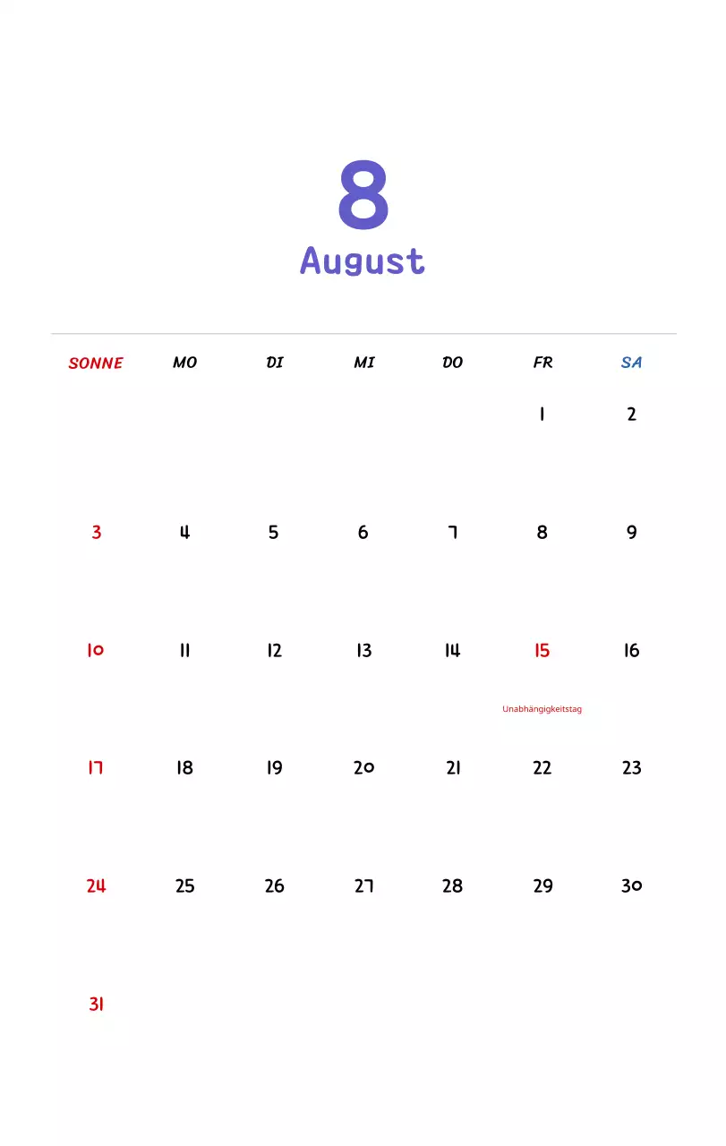 Neujahrskalender mit niedlichen Illustrationen