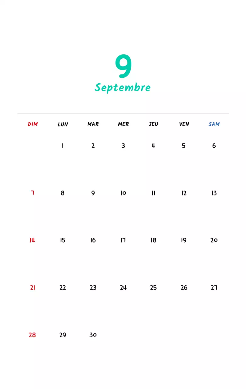 Calendrier du Nouvel An avec de jolies illustrations