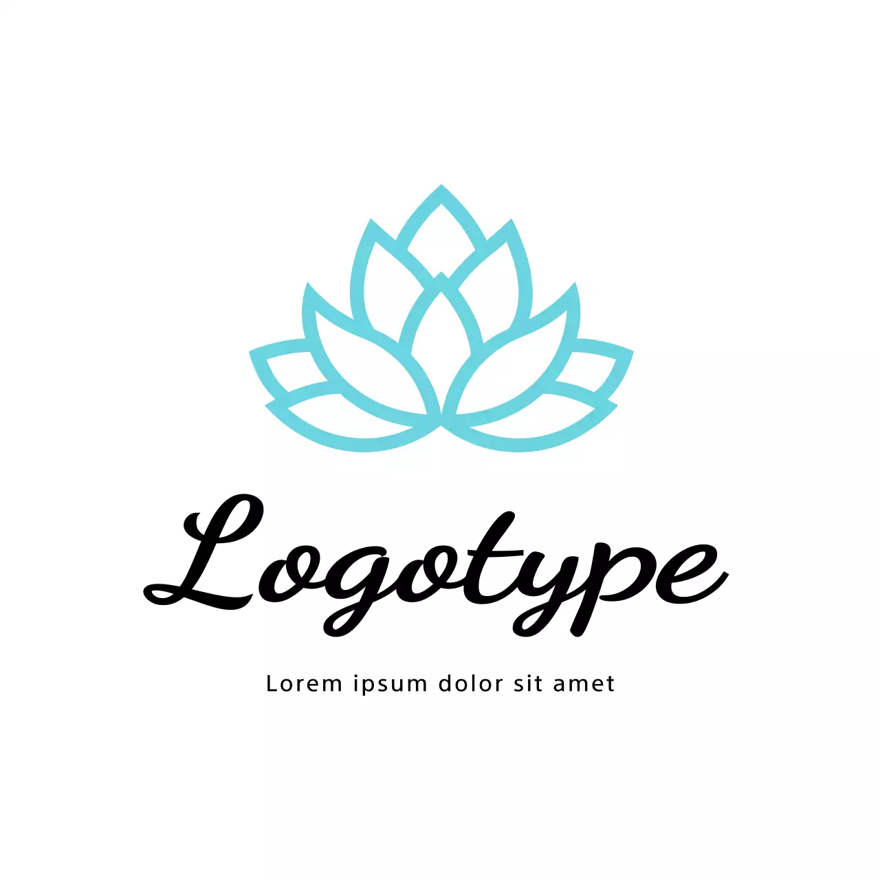 Blue Minimal Design Logo