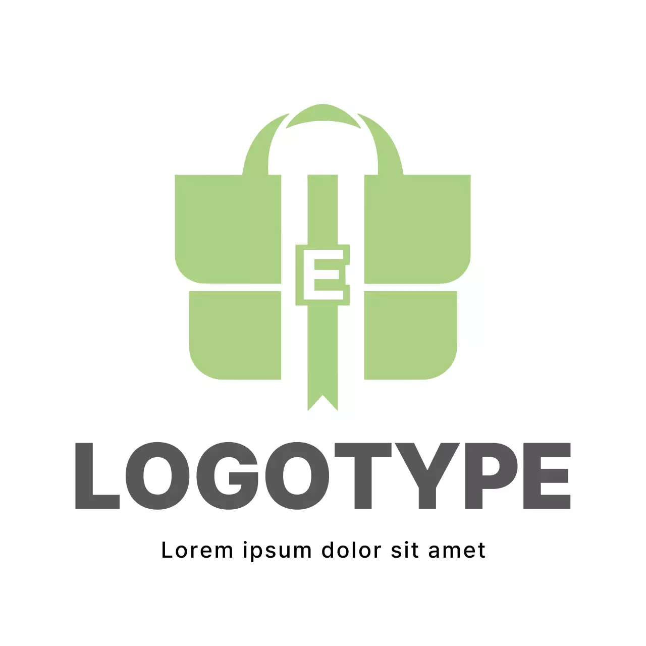 Green Minimal Business Card Logo