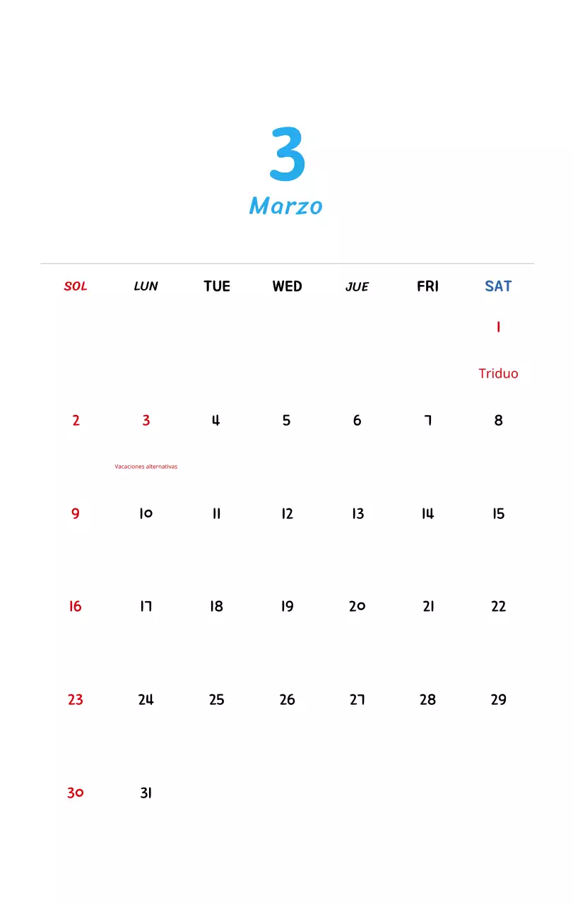 Calendario de Año Nuevo con simpáticas ilustraciones