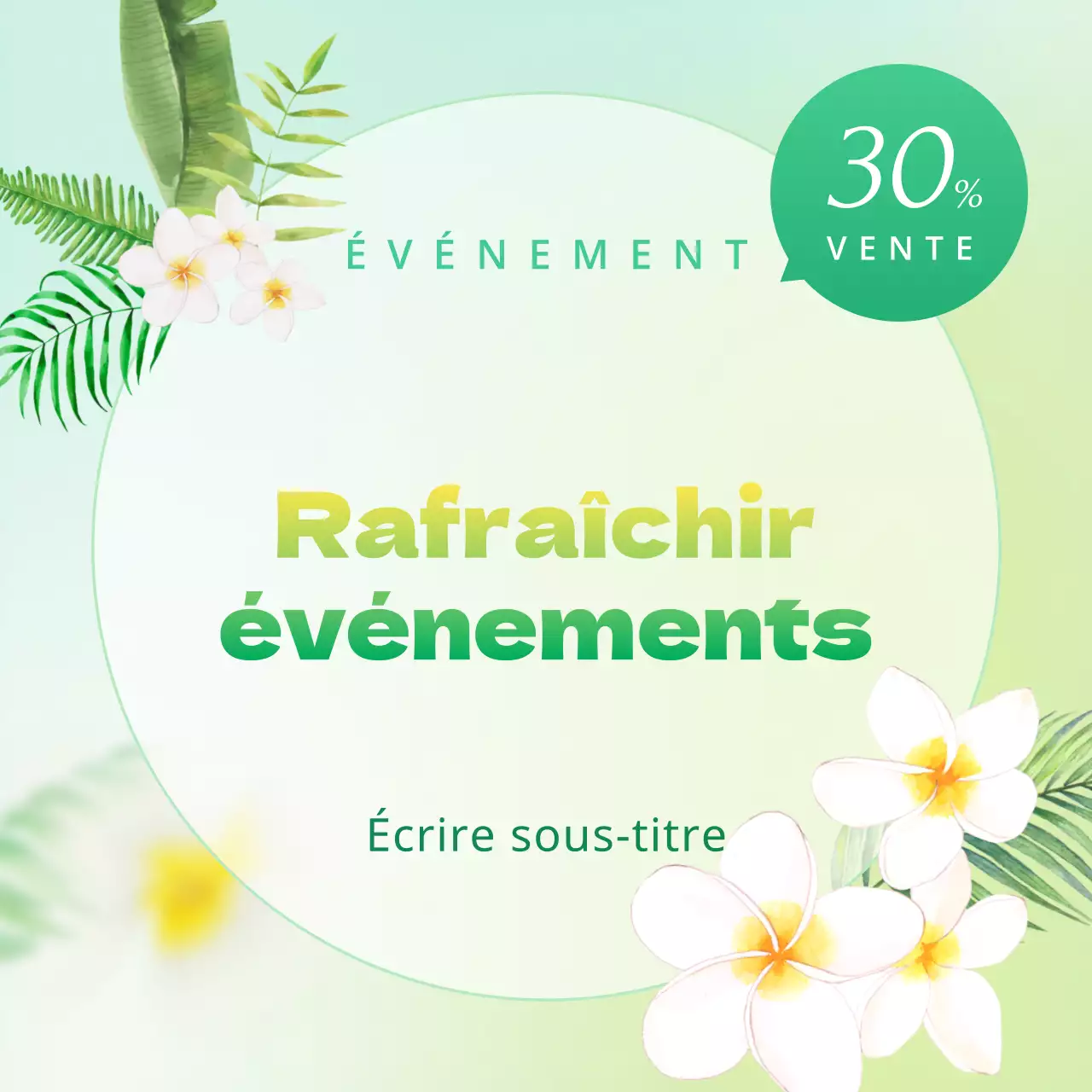 Fond de couverture floral de style tropical, menthe et rose vif