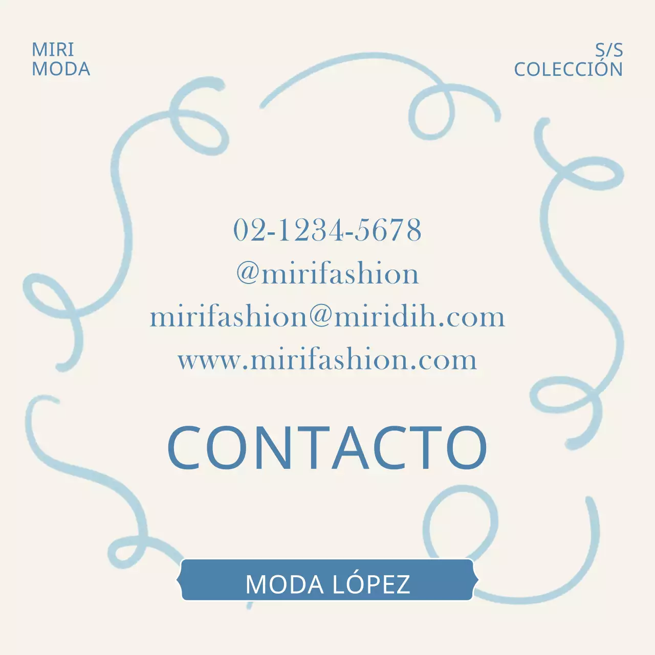 Accesorios clásicos de la marca en marfil y azul claro