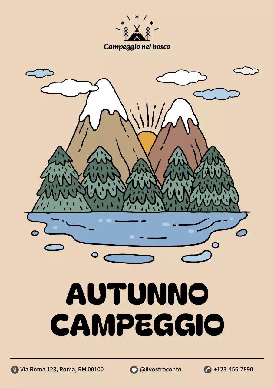 Il beige e il kaki sono di tendenza per gli annunci di campeggio autunnali.