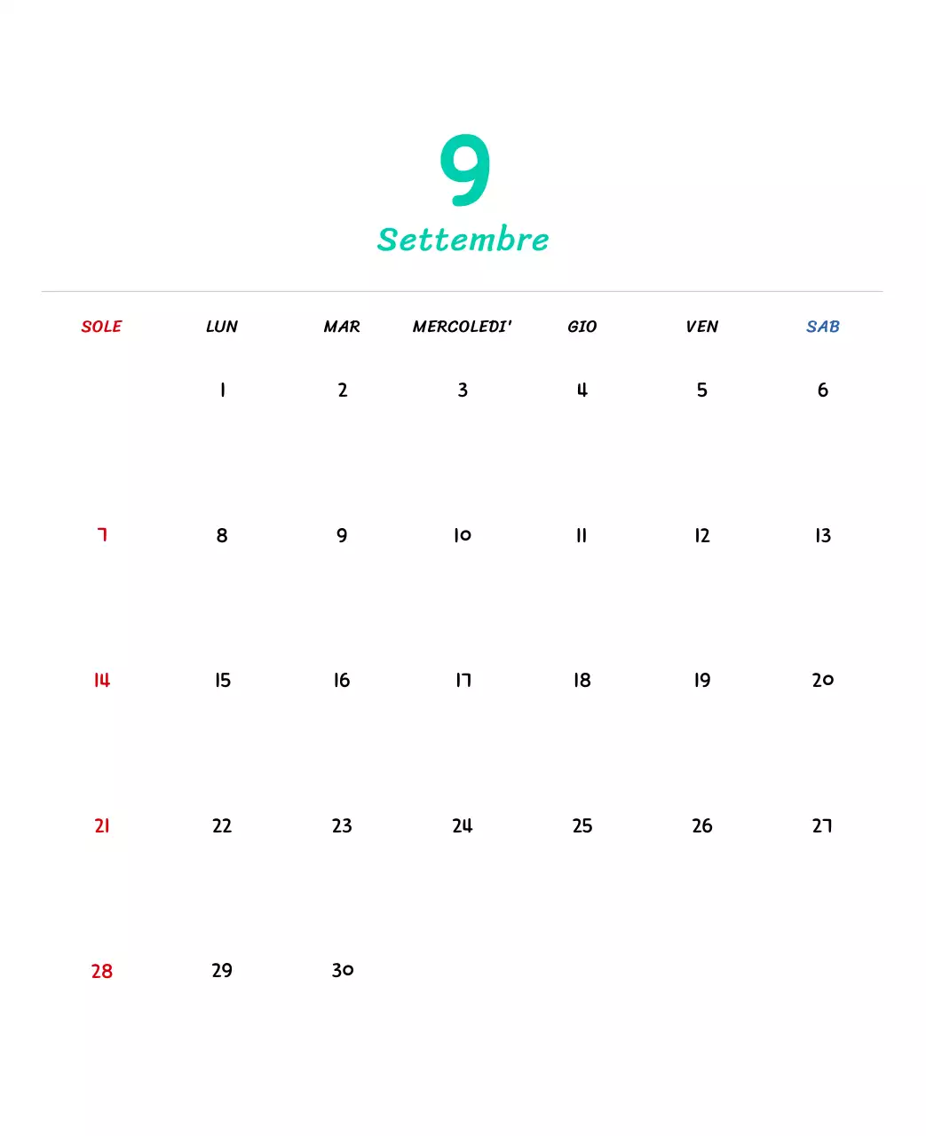 Calendario di Capodanno con simpatiche illustrazioni