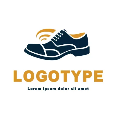 Navy Minimal Footwear Logo