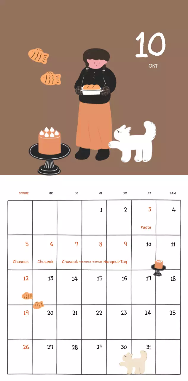 Ein buntes und niedliches Illustrationskonzept für den Alltag