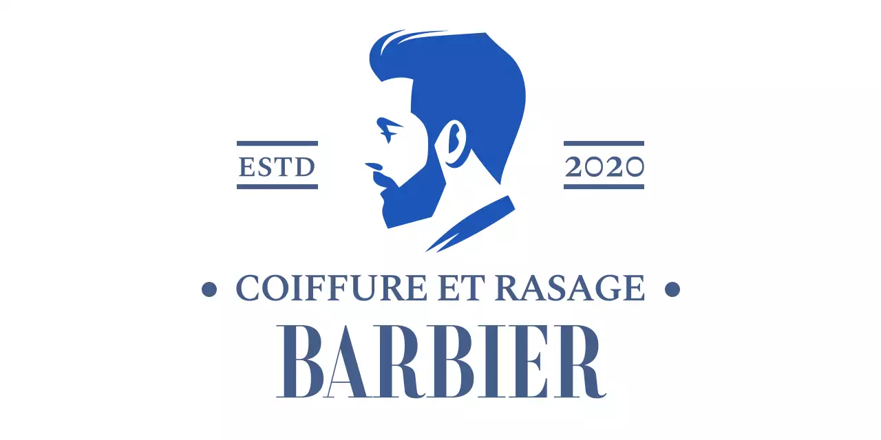 Promouvoir un salon de coiffure classique bleu
