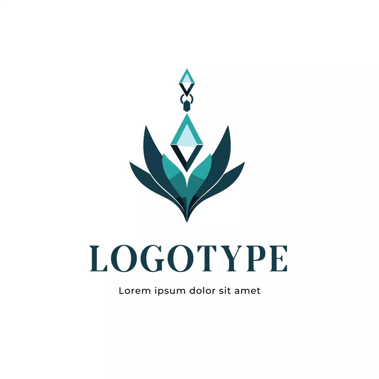 Teal Geometric Design Logo