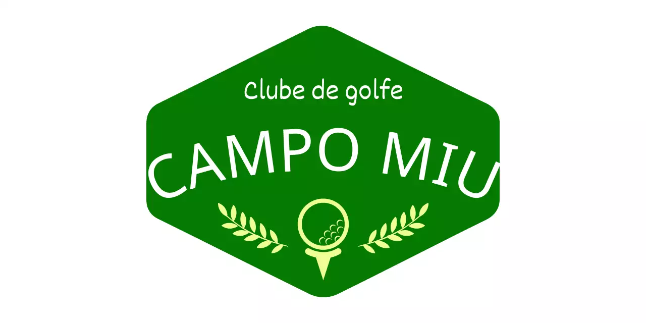 Logótipo para promover um clube de golfe sob a forma de um símbolo de um verde.