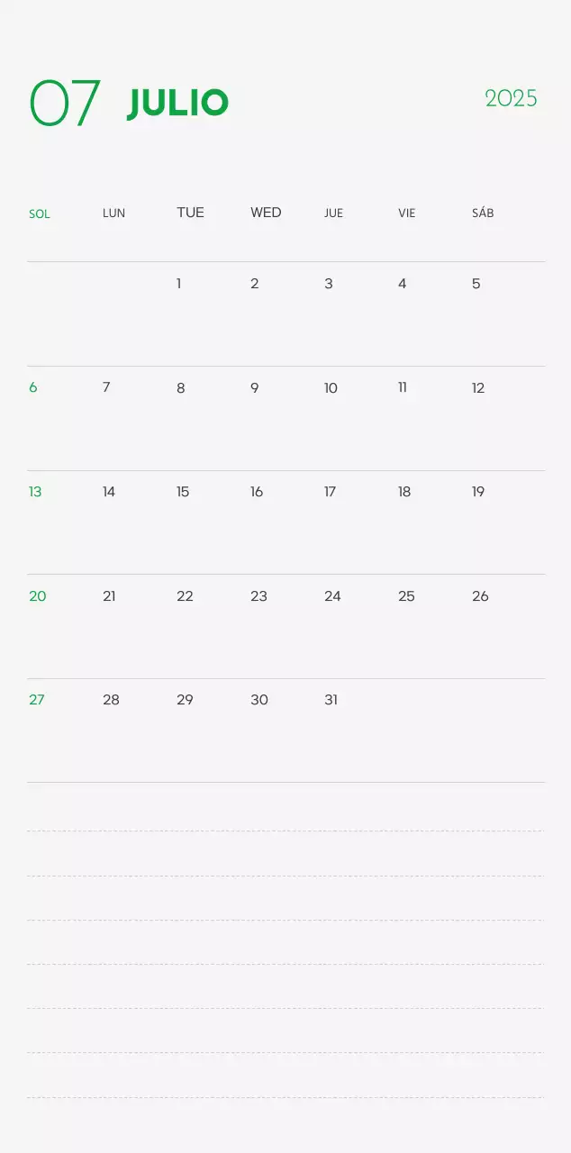 Un calendario con una foto de un cachorro y un bonito mensaje en color verde