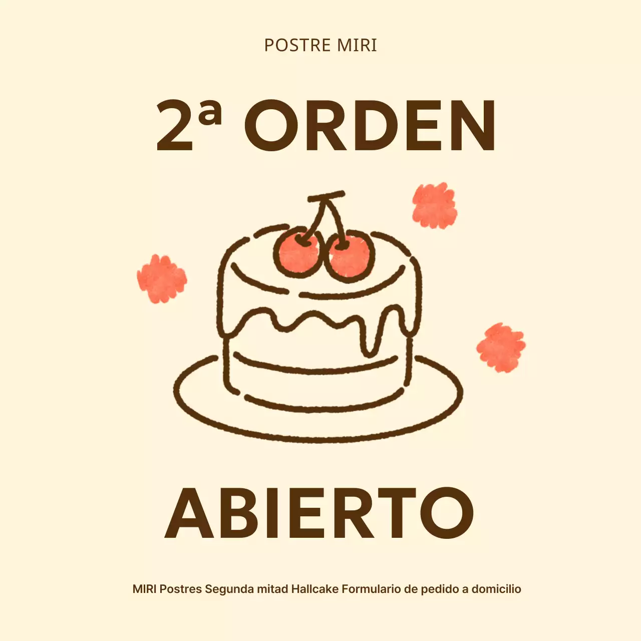 Anuncio de la apertura del libro de pedidos amarillo y bonito