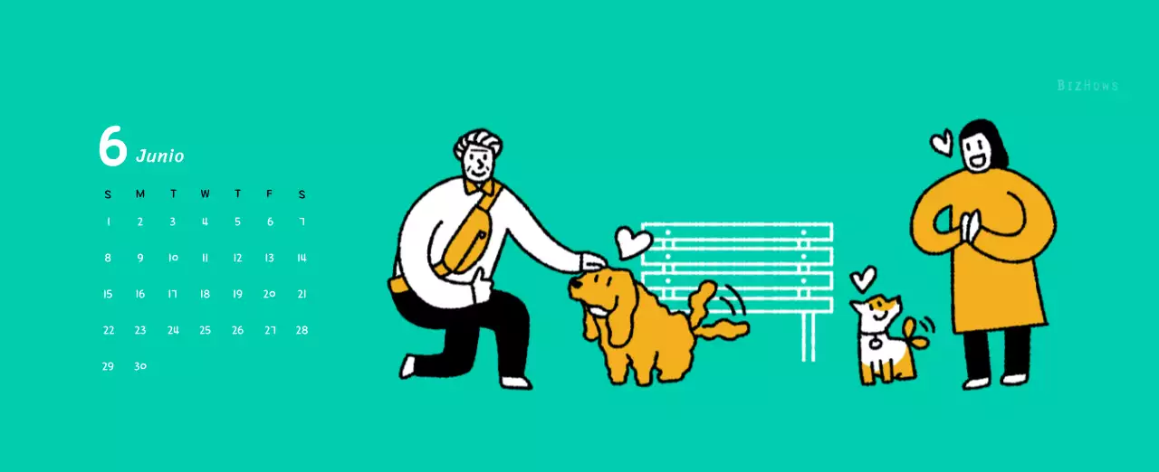 Calendario de Año Nuevo con simpáticas ilustraciones