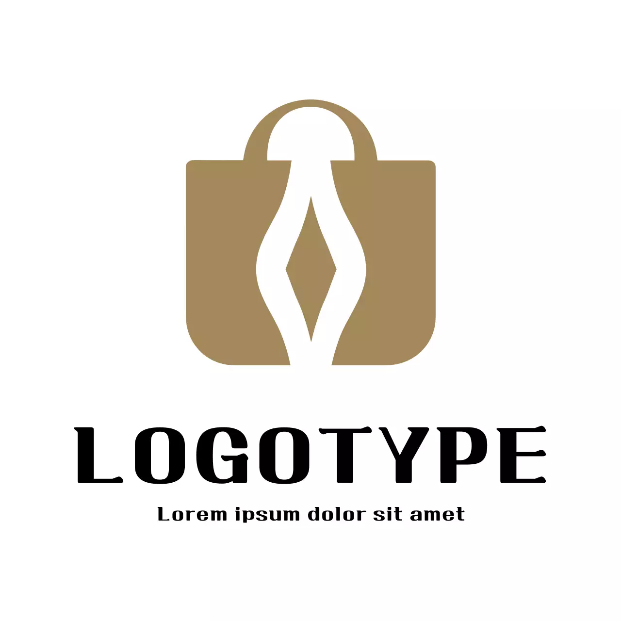 Beige Minimal Design Logo