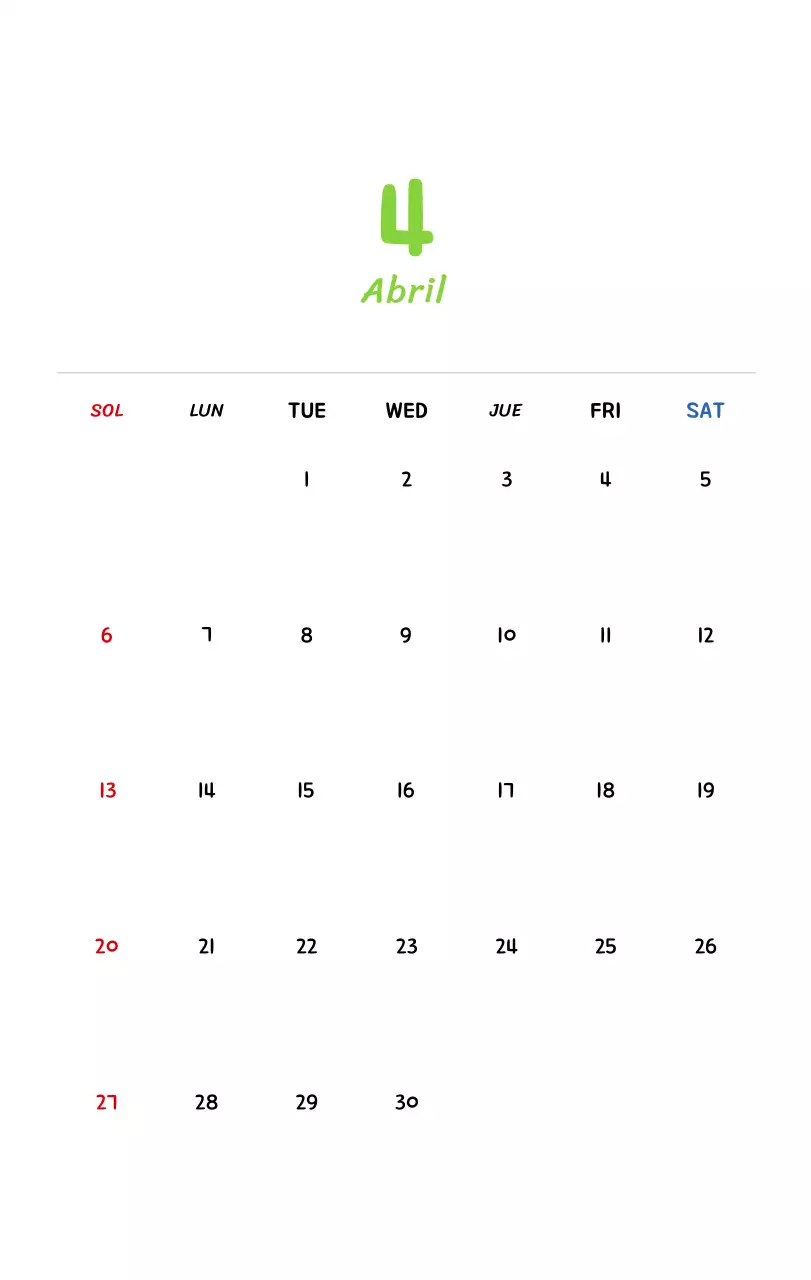 Calendario de Año Nuevo con simpáticas ilustraciones