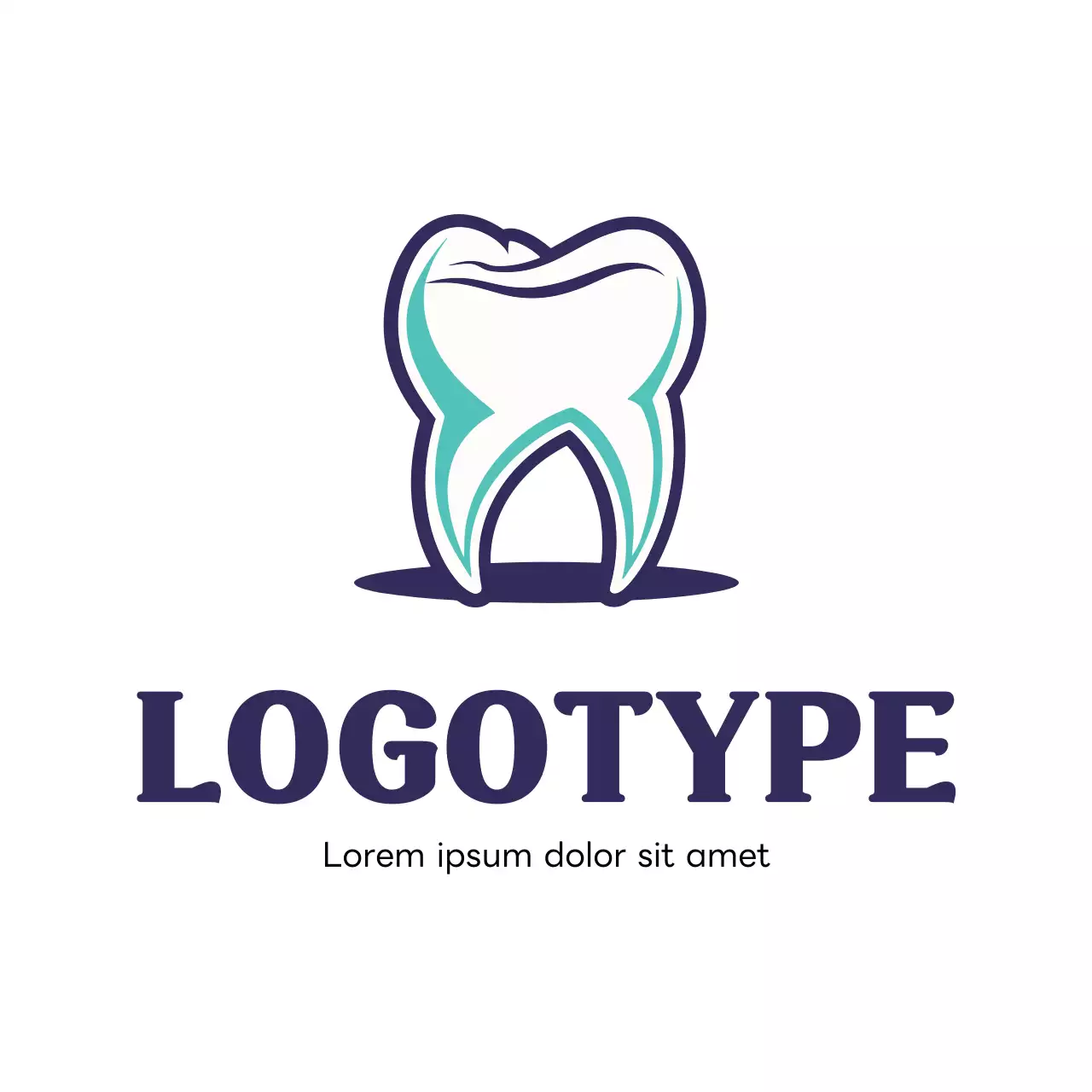 Teal Minimal Dental Logo