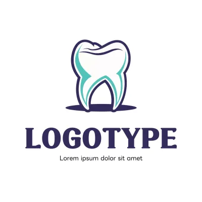 Teal Minimal Dental Logo