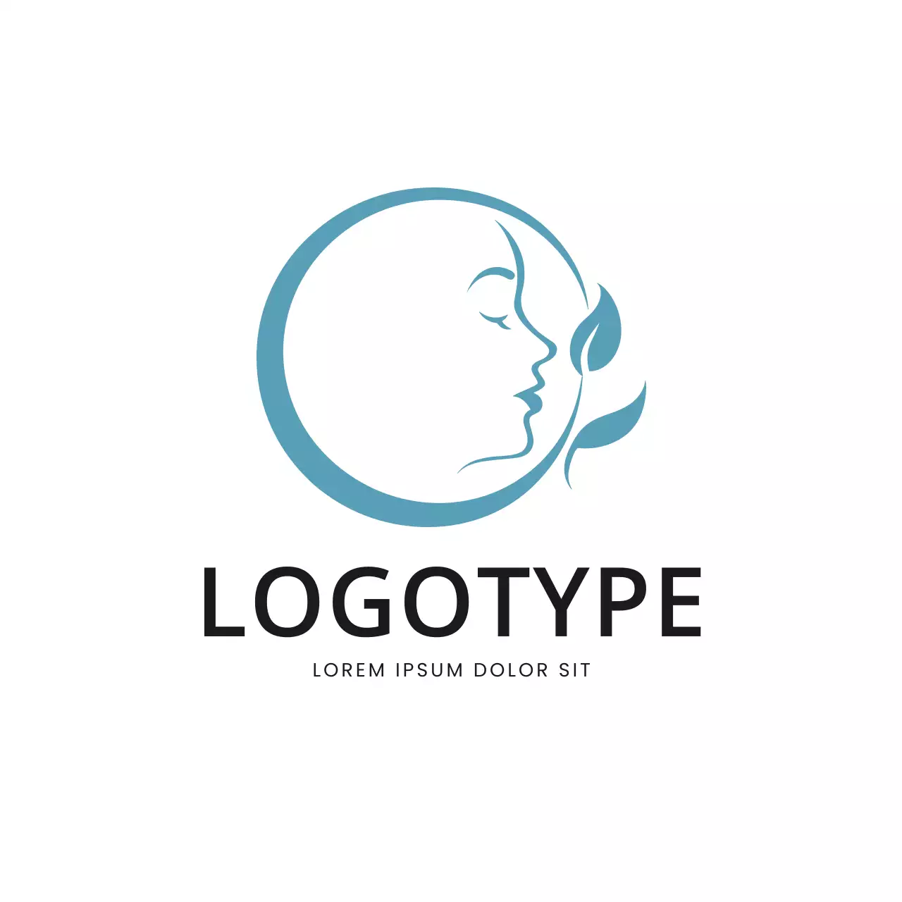 Blue Minimal Design Logo