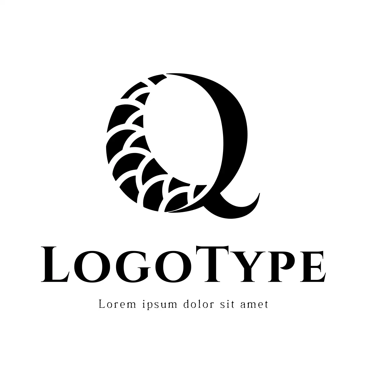 Black Modern Design Logo