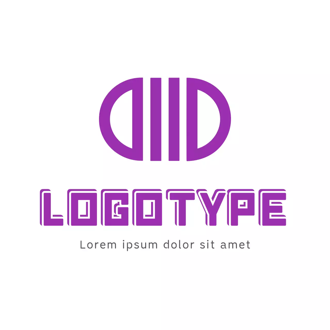 Purple Modern Design Logo