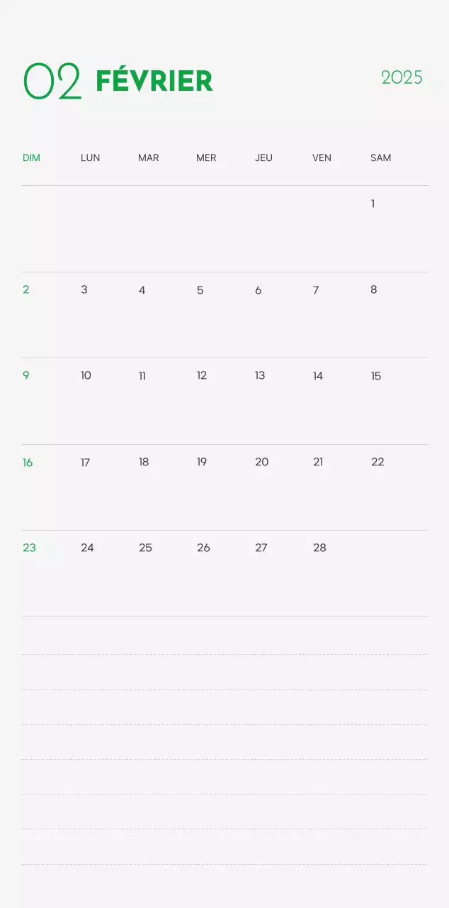 Un calendrier avec une photo de chiot et un message mignon dans une couleur verte.