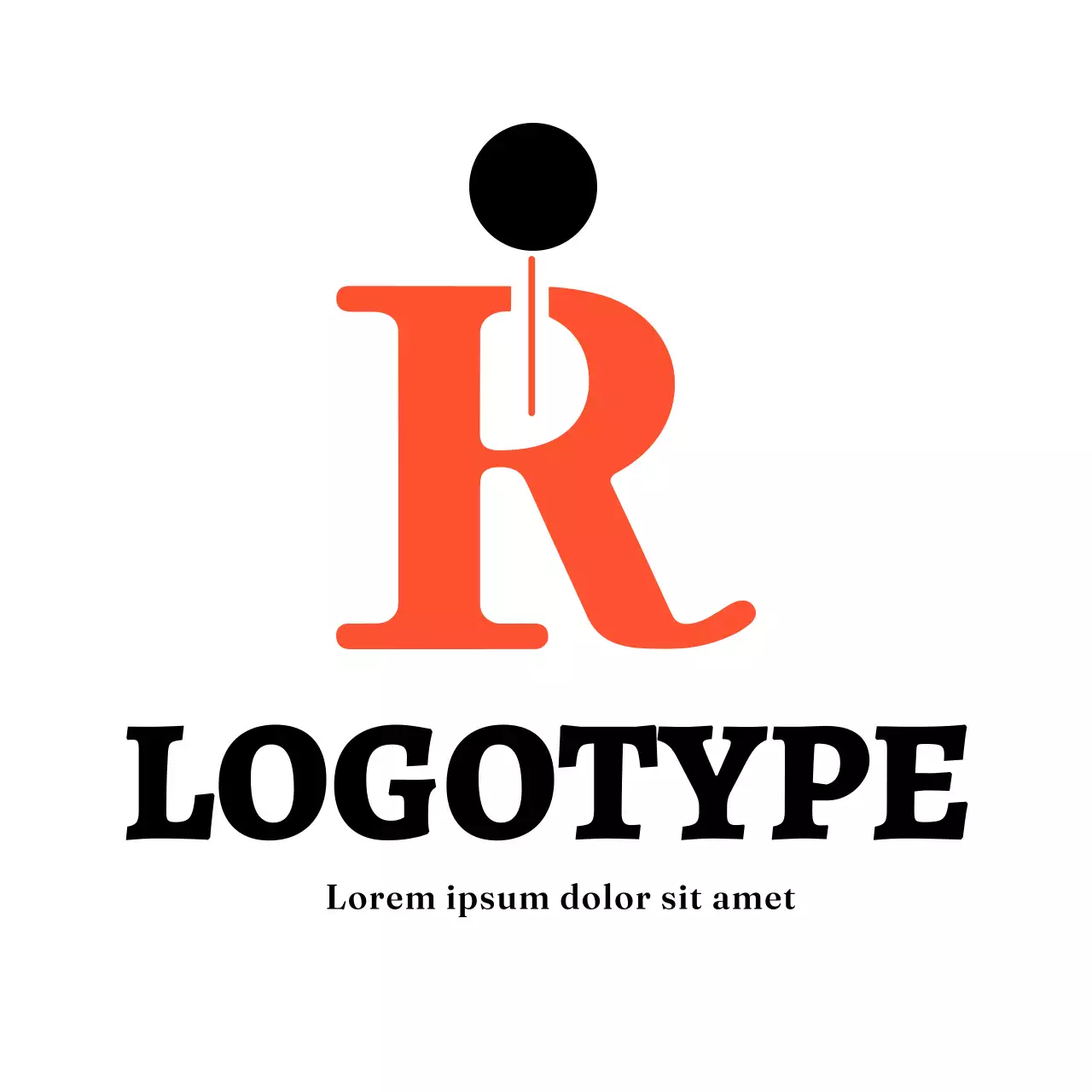 Red Minimal Design Logo