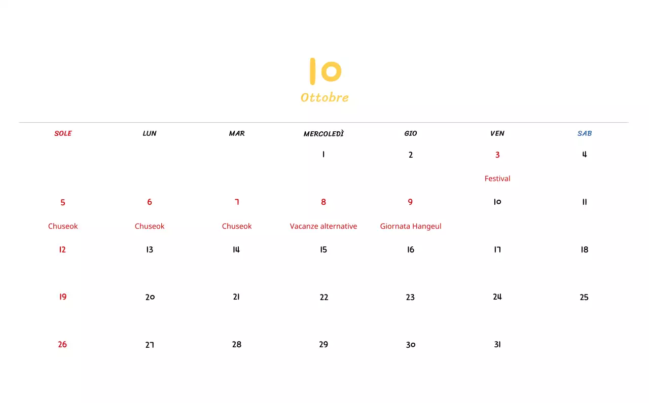 Calendario di Capodanno con simpatiche illustrazioni