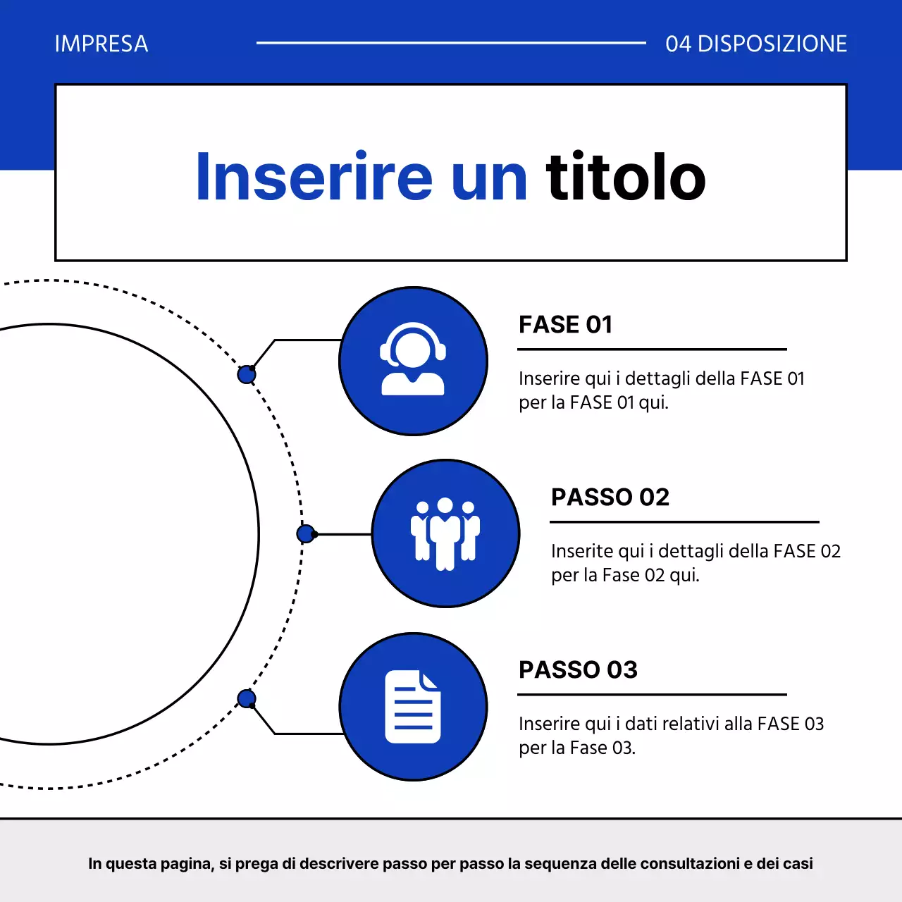 Una semplice lettera di presentazione aziendale in blu e grigio