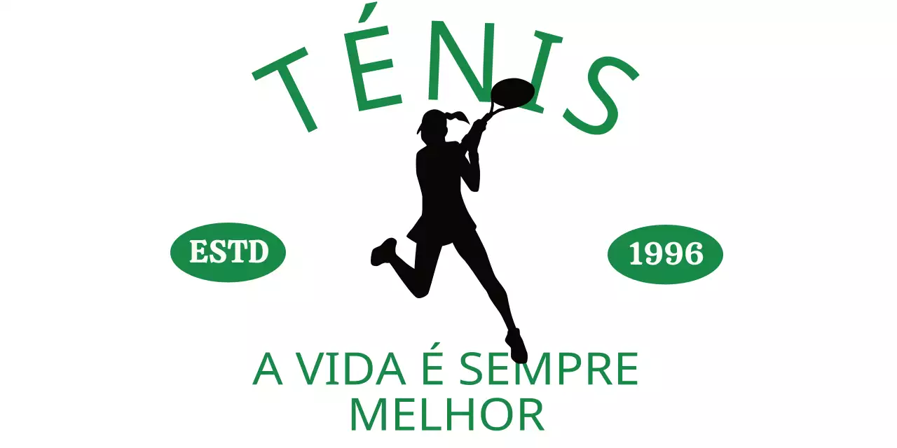 Clube de ténis em verde e preto com um toque vintage
