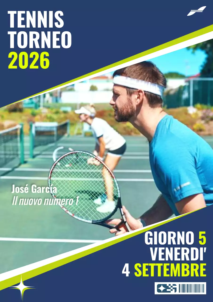 Promozione di aggiornamento dei campionati di tennis moderno Lime Navy