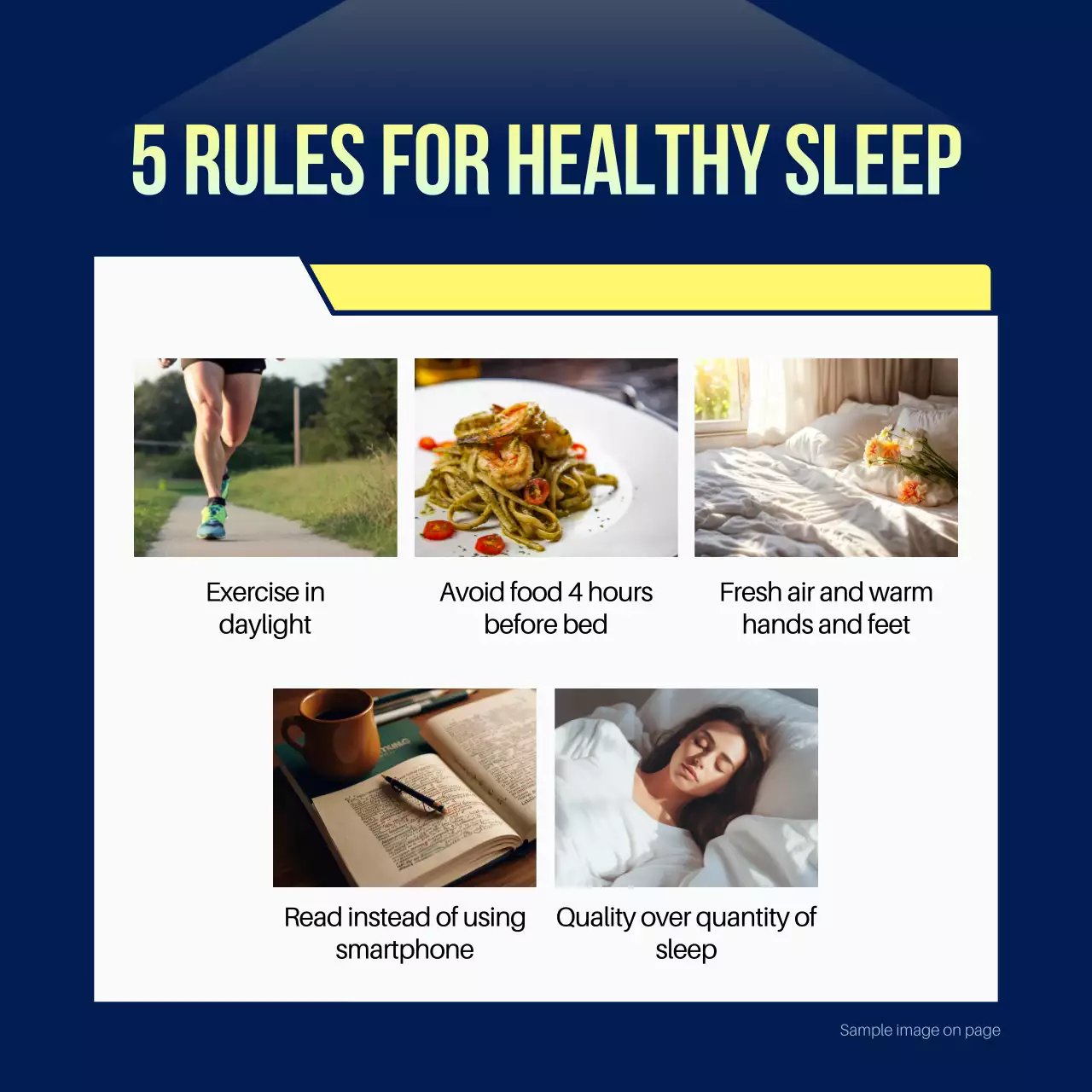 Navy Professional Insomnia Promotion Instagram Carousel