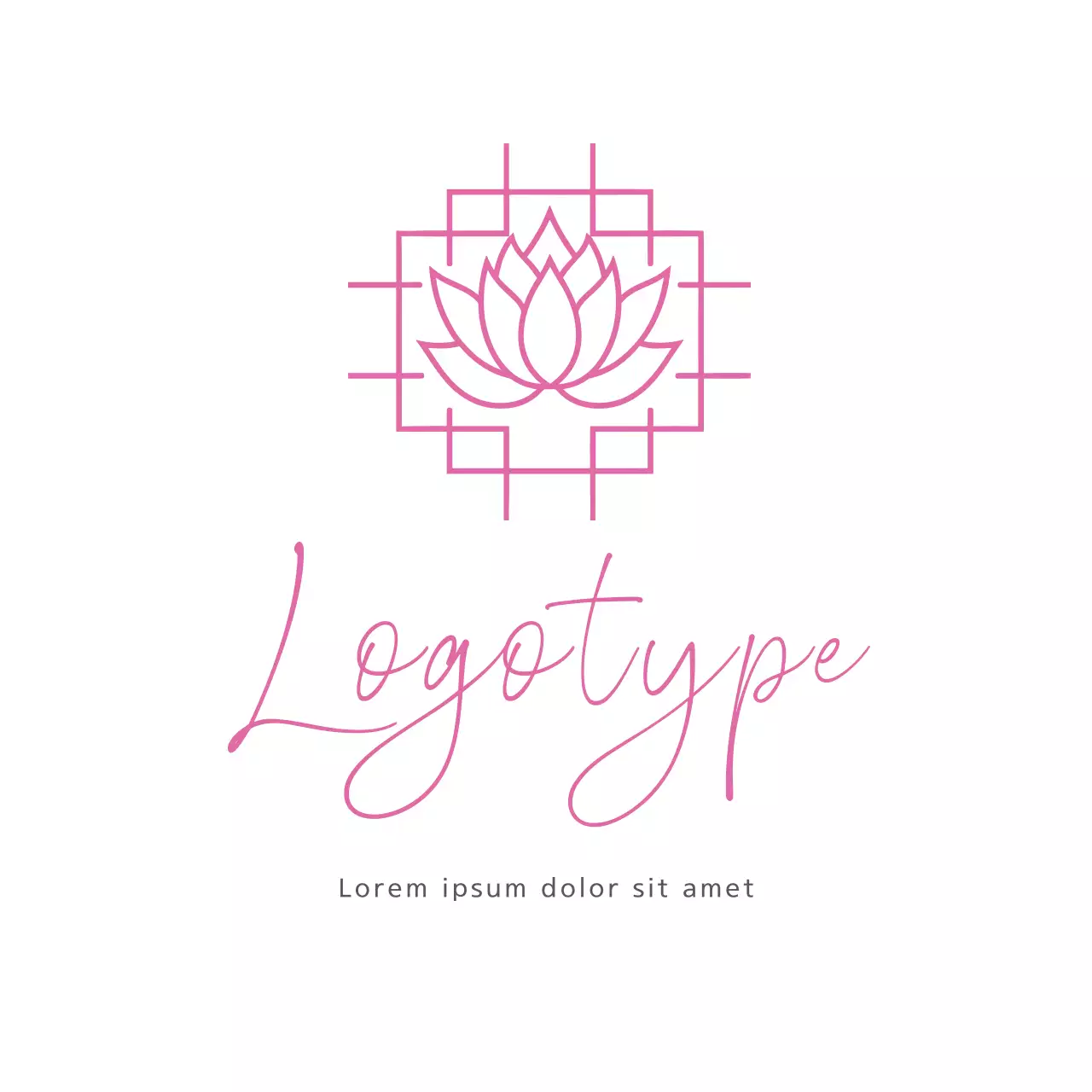 Pink Elegant Design Logo
