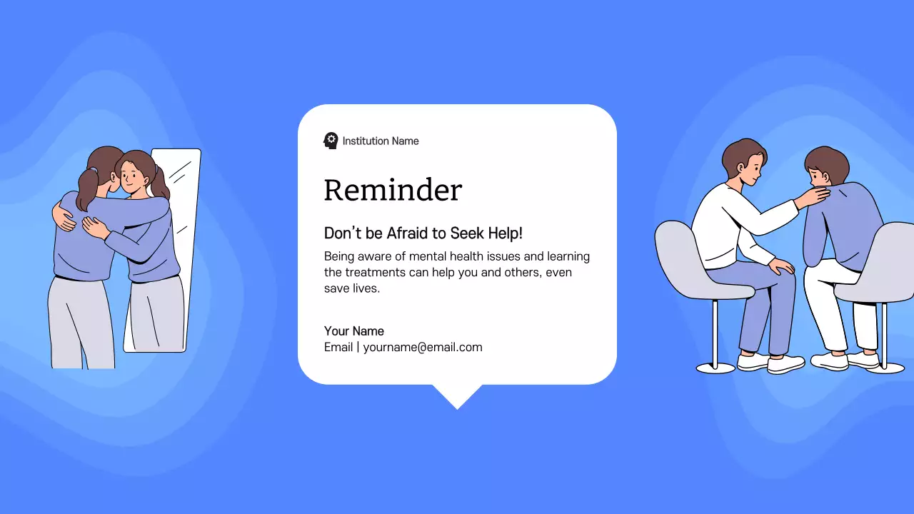 Blue Simple Mental Health Guide Presentation