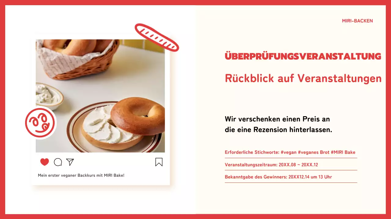 Über diesen süßen rot-gelben veganen Back-Tageskurs