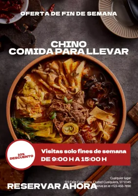 Red Modern Restaurant Ofertas de fin de semana Cartel de promoción