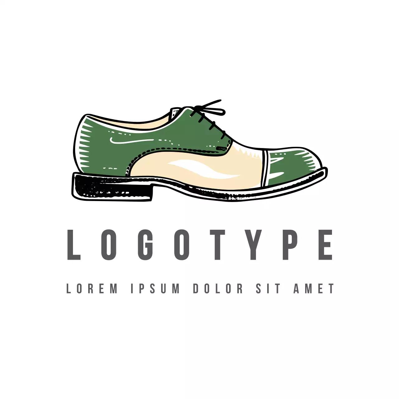 Green Vintage Shoe Logo